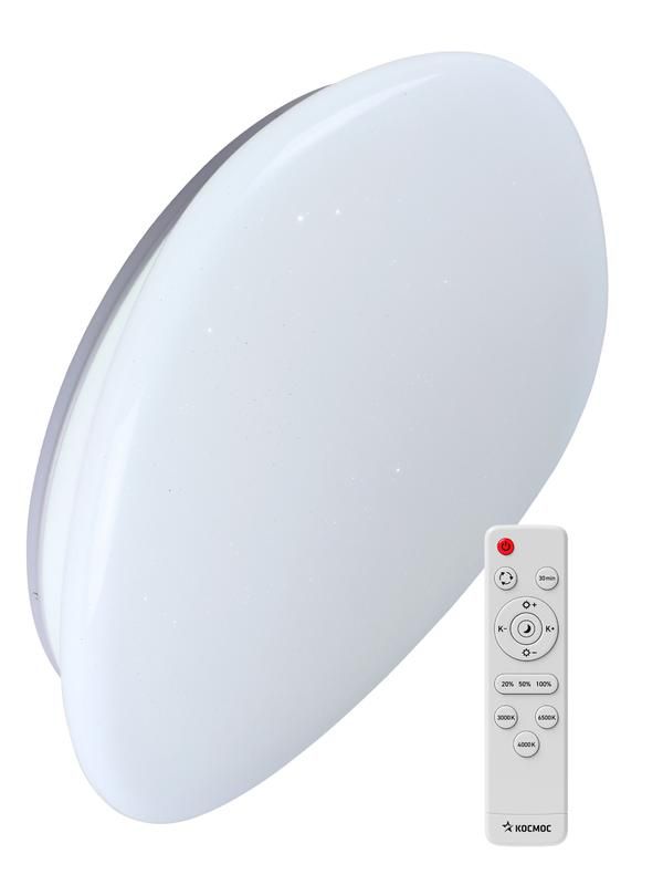 светильник светодиодный premium stone 75вт 230в 3000-6500к 6000лм ip40 528х104мм настенно-потолочный управляемый с пультом ду космос ksston75w от магазина Штепсель и батарейка.