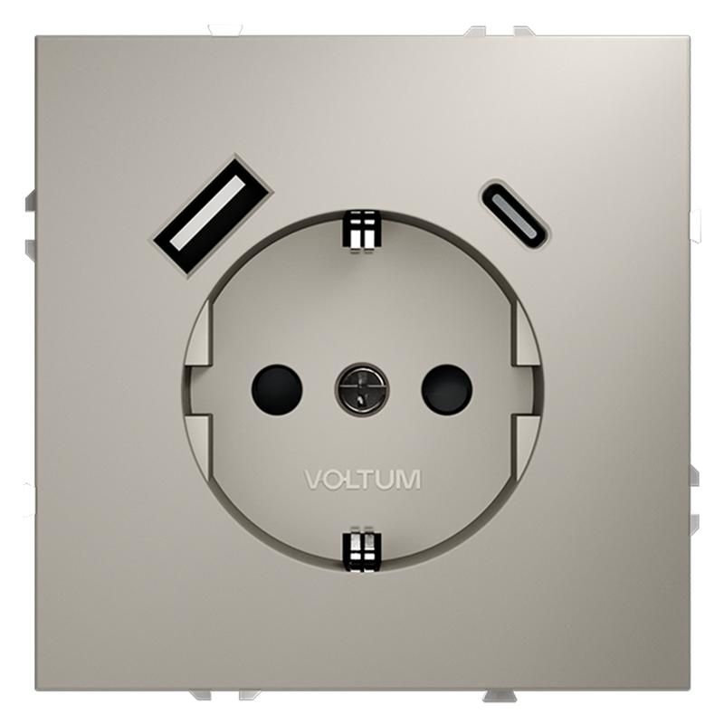 розетка 1-м сп s70 16а с usb a+с с заземл. защ. шторки механизм кашемир voltum vls040503 от магазина Штепсель и батарейка.