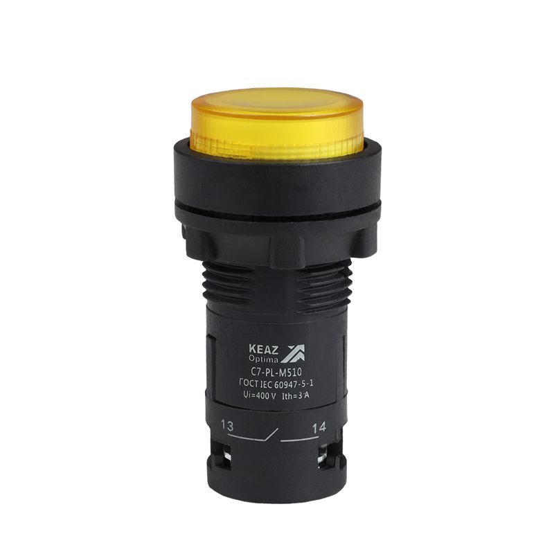 кнопка с подсветкой optisignal compact d22 с7-pl-m510 желт. 1но 230в ac xb7nw35m1 кэаз 362102 от магазина Штепсель и батарейка.