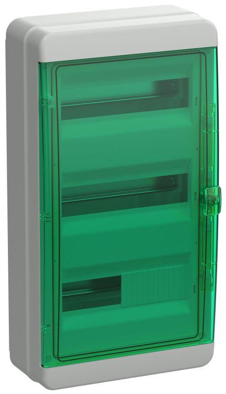 корпус кмпн-36 tekfor ip65 зел. прозр. дверь пластик. iek tf5-kp72-n-36-65-k03-k06 от магазина Штепсель и батарейка.