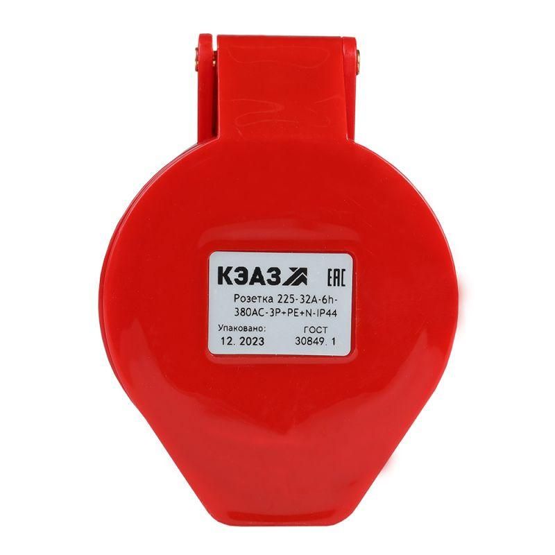 розетка кабельная 225 32а 380ac 3p+pe+n 6ч ip44 кэаз 222753 от магазина Штепсель и батарейка.