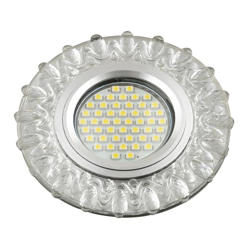 светильник dls-l148 gu5.3 glassy/clear gu5.3 встраив. доп. светодиод. подсветка 3вт без лампы стекло fametto ul-00003899 от магазина Штепсель и батарейка.