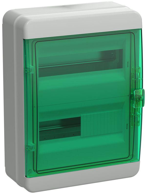 корпус пластиковый кмпн-24 ip65 зел. прозр. дверь tekfor iek tf5-kp72-n-24-65-k03-k06 от магазина Штепсель и батарейка.