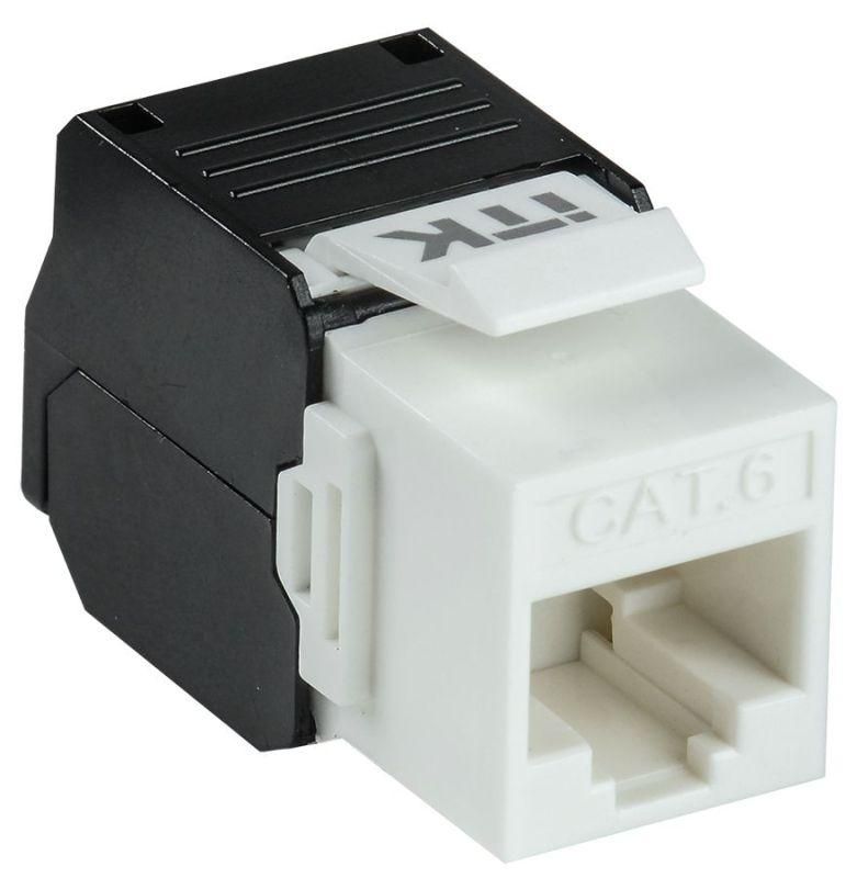 модуль keystone jack кат.6 utp без инстр. 180 град. itk cs1-1c06u-t2 от магазина Штепсель и батарейка.