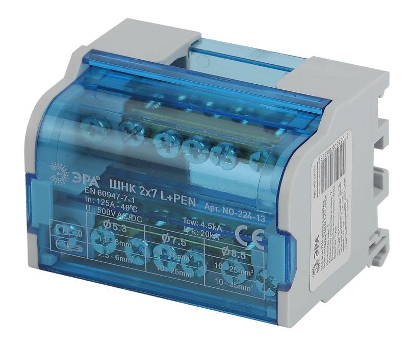 шины на din-рейку в корпусе (кросс-модуль) шнк 2х7 l+pen no-224-13 эра б0043931 от магазина Штепсель и батарейка.