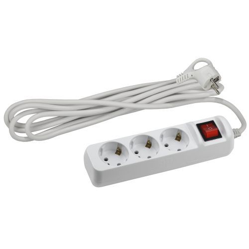 удлинитель 3х5м с заземл. 10а ip20 ux-3es-5m пвс 3х0.75 с выкл. эра б0035755 от магазина Штепсель и батарейка.