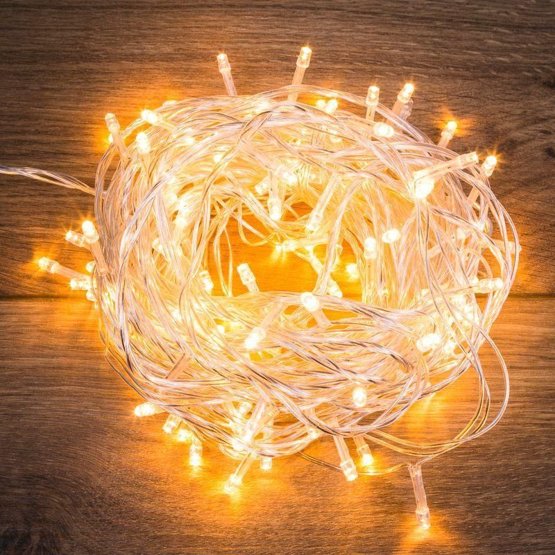 гирлянда светодиодная "твинкл лайт" 20м 160led тепл. бел. 10вт провод пвх прозр. neon-night 303-306 от магазина Штепсель и батарейка.
