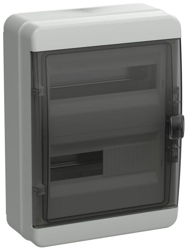 корпус пластиковый кмпн-24 ip65 черн. прозр. дверь tekfor iek tf5-kp72-n-24-65-k03-k02 от магазина Штепсель и батарейка.