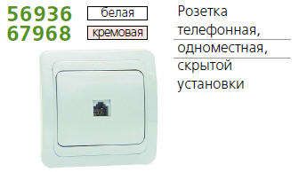 розетка телефонная 1-м сп classic rj11 (4p4c) бел. powerman 1151421 от магазина Штепсель и батарейка.