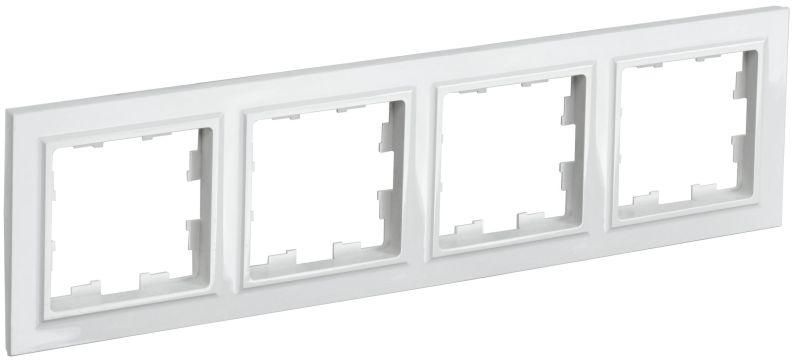 рамка 4-м brite ру-4-брб бел. iek br-m42-k01 от магазина Штепсель и батарейка.