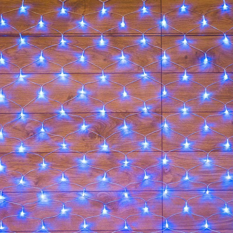 гирлянда светодиодная "сеть" 1.8х1.5м 180led син. 15вт ip20 провод пвх прозр. neon-night 215-133 от магазина Штепсель и батарейка.