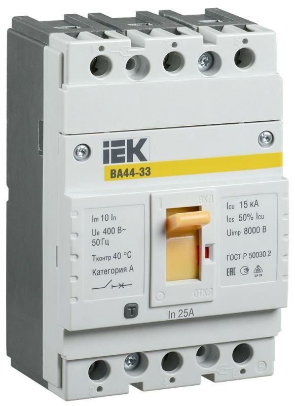 выключатель автоматический 3п 25а 15ка ва44 33 iek sva4410-3-0025 от магазина Штепсель и батарейка.