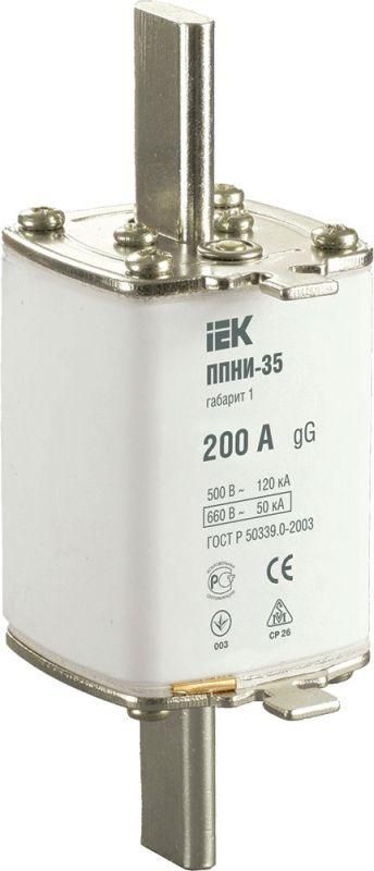вставка плавкая ппни-35 200а габарит 1 iek dpp30-200 от магазина Штепсель и батарейка.