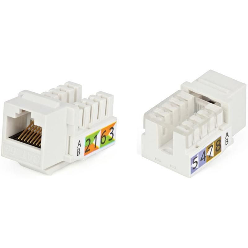 вставка keystone jack rj45 (8p8c) кат.5e dual idc kj2-8p8c-c5e-90-wh бел. hyperline 16289 от магазина Штепсель и батарейка.