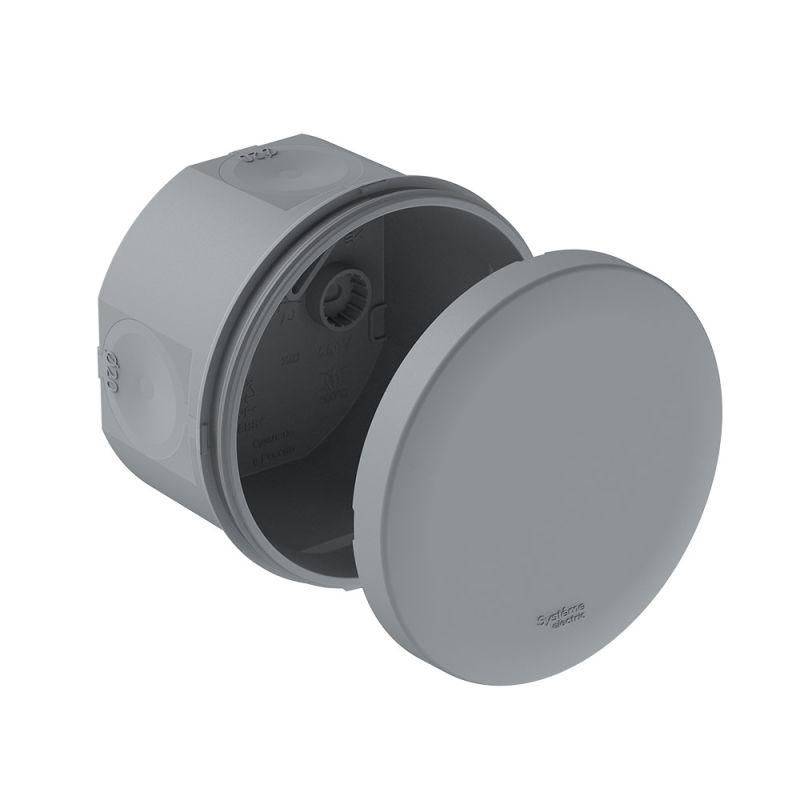 коробка распределительная multibox ip66 d80х50 diy (со стикером) сер. se imt351951 от магазина Штепсель и батарейка.