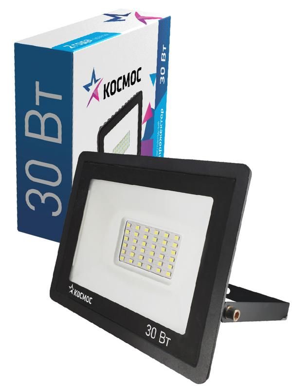 прожектор светодиодный 30вт 6500к ip65 2400лм космос k_pr5_led_30 от магазина Штепсель и батарейка.