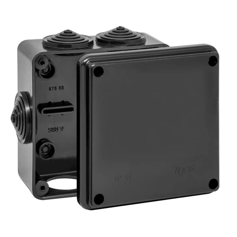 коробка распределительная оп 100х100х50мм ухл1 ip54 черн. ruvinil 67050ч от магазина Штепсель и батарейка.