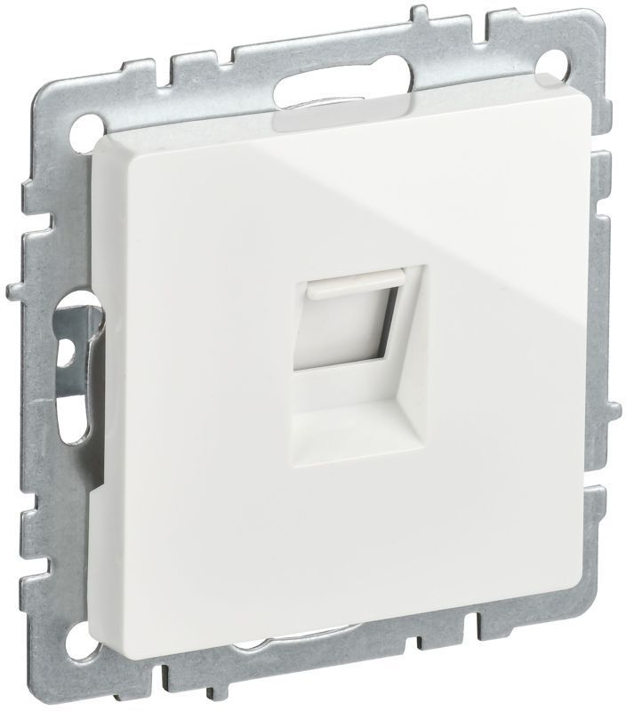 розетка компьютерная brite rj45 кат.5e рк10-брб механизм бел. iek br-k10-1-k01-pro от магазина Штепсель и батарейка.