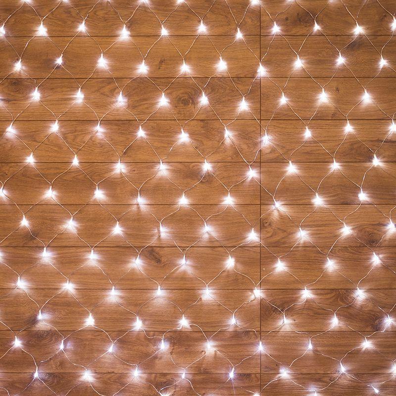 гирлянда светодиодная "сеть" 1.8х1.5м 180led бел. 15вт 220-240в ip20 с контроллером 8 режимов провод пвх прозр. neon-night 215-135 от магазина Штепсель и батарейка.
