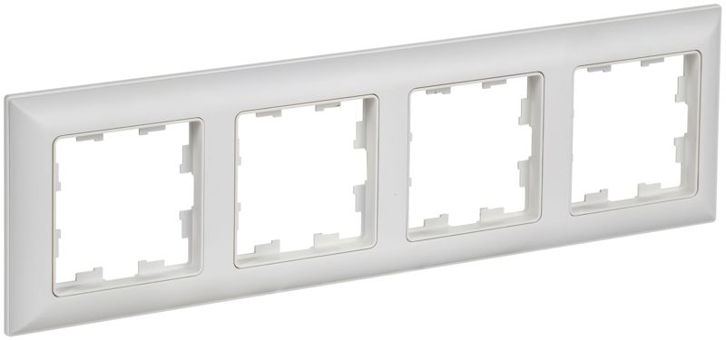 рамка 4-м brite ру-4-браб арктич. бел./бел. iek br-m42-12-k91 от магазина Штепсель и батарейка.