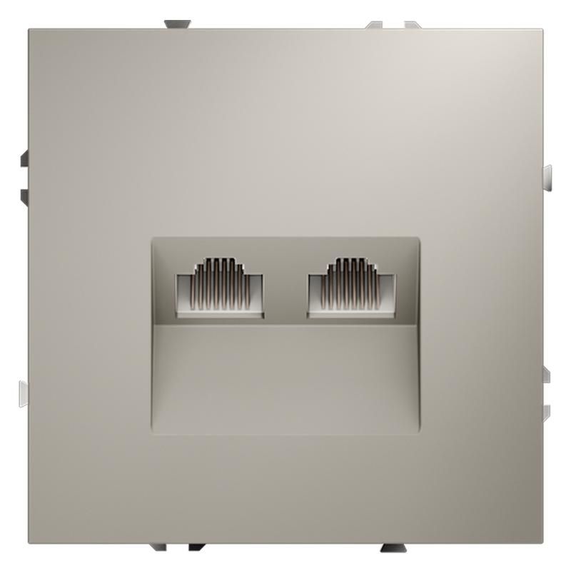 розетка компьютерная 2-м сп s70 rj45 + rj45 кат.6 механизм кашемир voltum vls060203 от магазина Штепсель и батарейка.