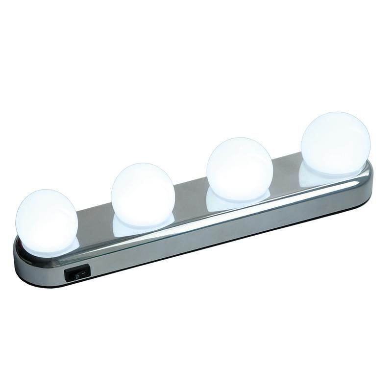 светильник светодиодный ml-l04-sr подсветка для зеркала серебр. jazzway 5036734 от магазина Штепсель и батарейка.