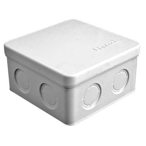 коробка распределительная оп 105х105х56мм ip54 7 выходов без гермовводов крышка защелкивающаяся сер. epplast 105032 от магазина Штепсель и батарейка.
