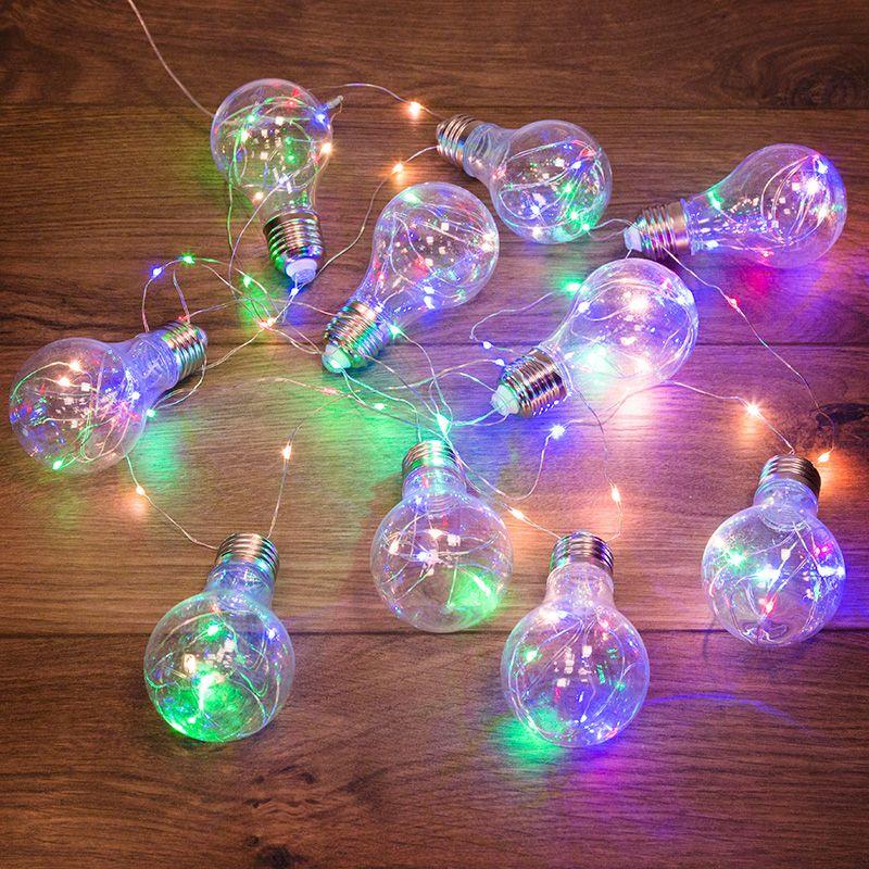 гирлянда светодиодная "ретро-лампы" 3м 100led мультиколор 4вт ip20 neon-night 303-079 от магазина Штепсель и батарейка.