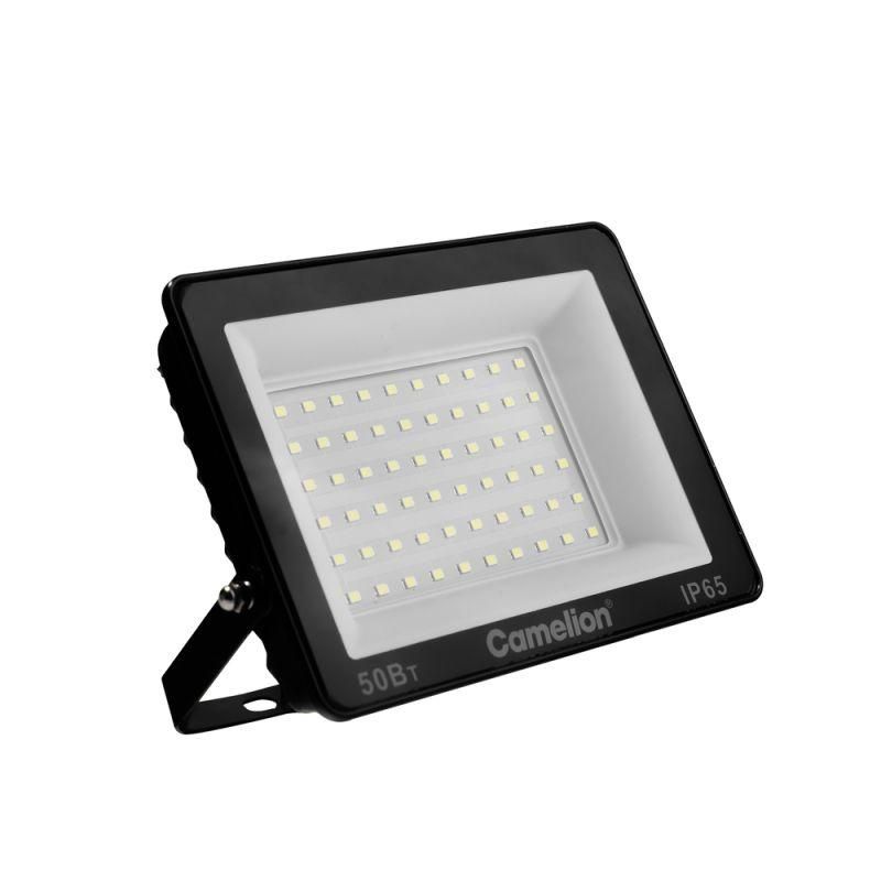 прожектор lfl-5004 c02 (led smd 50вт 5000лм 230в 6500к 153х136х30) черн. camelion 16332 от магазина Штепсель и батарейка.