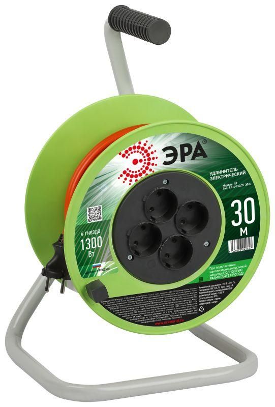удлинитель на катушке 4х30м без заземл. rp-4-2x0.75-30m пвс 2х0.75 эра б0059780 от магазина Штепсель и батарейка.