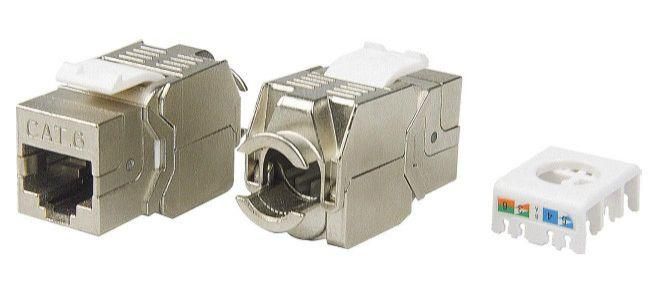 вставка keystone jack rj45 (8p8c) кат.6 экранир. 180град. toolless kj8-8p8c-c6-180-tls-sh-f-wh бел. hyperline 426188 от магазина Штепсель и батарейка.