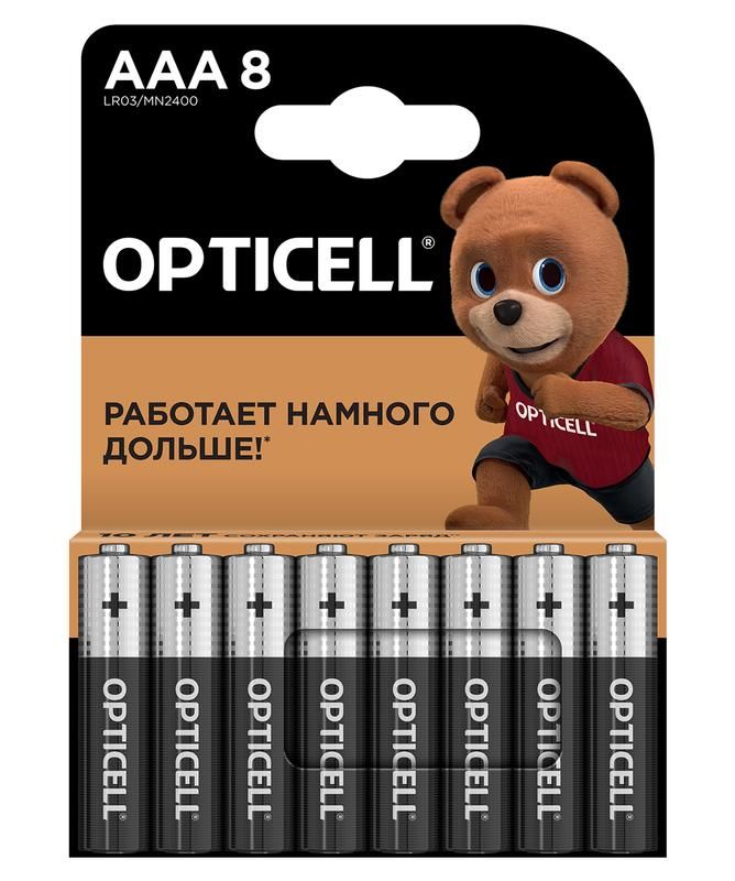 элемент питания алкалиновый aaa/lr03 (блист. 8шт) basic opticell 5051009 от магазина Штепсель и батарейка.