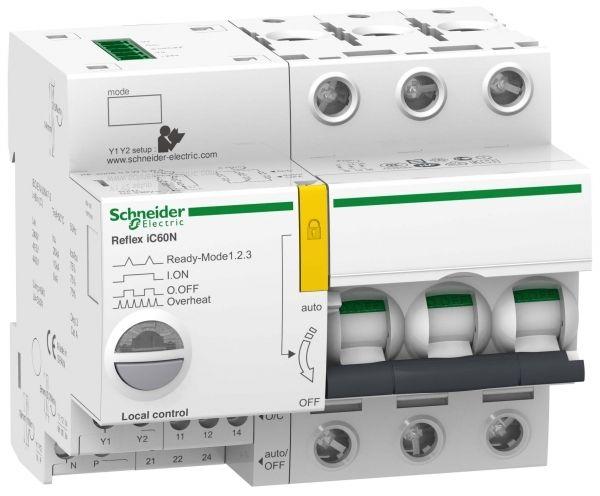 выключатель автоматический модульный 3п c 25а acti9 ic60n reflex ti24 sche a9c62325 от магазина Штепсель и батарейка.