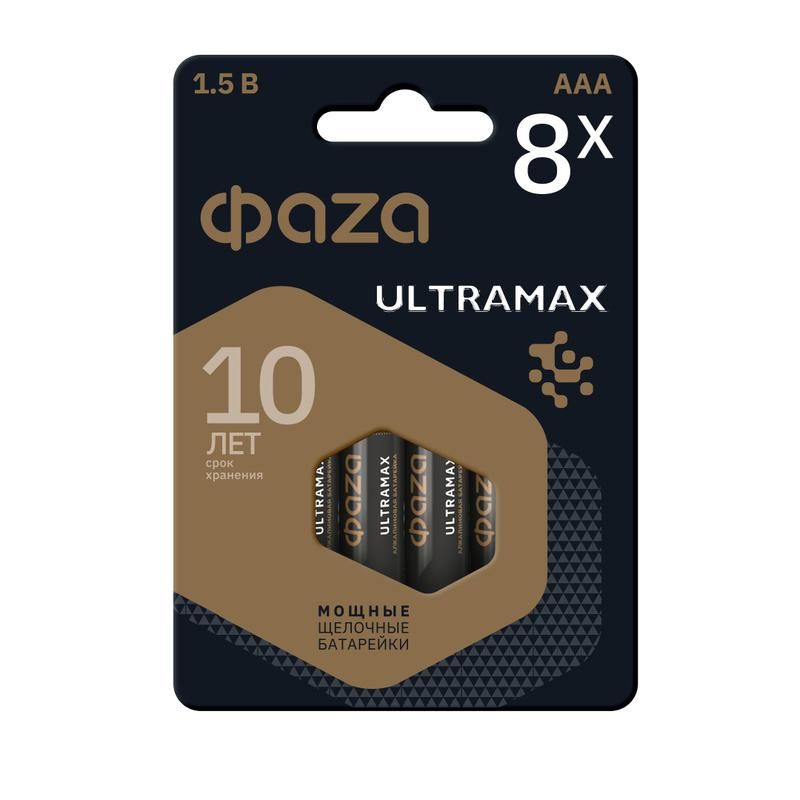 элемент питания алкалиновый aaa/lr03 1.5в ultramax bl-8 (уп.8шт) фаzа 5064683 от магазина Штепсель и батарейка.