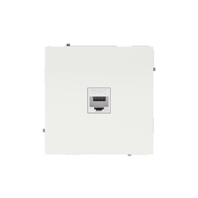 розетка компьютерная 1-м kant rj45 кат.6a без шторки бел. магнолия dkc 7000673 от магазина Штепсель и батарейка.