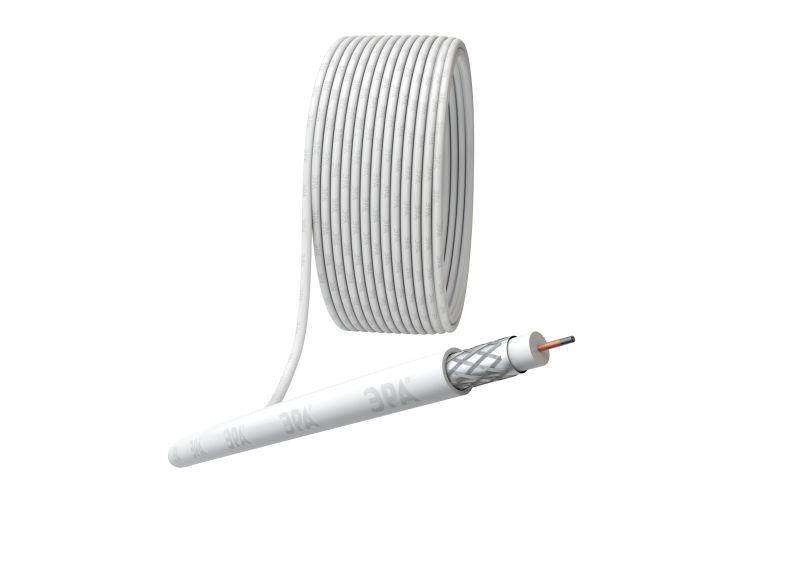 кабель коаксиальный rg-6u ccs/оплетка al 48проц. pvc simple 75ом бел. (м) эра б0044596 от магазина Штепсель и батарейка.