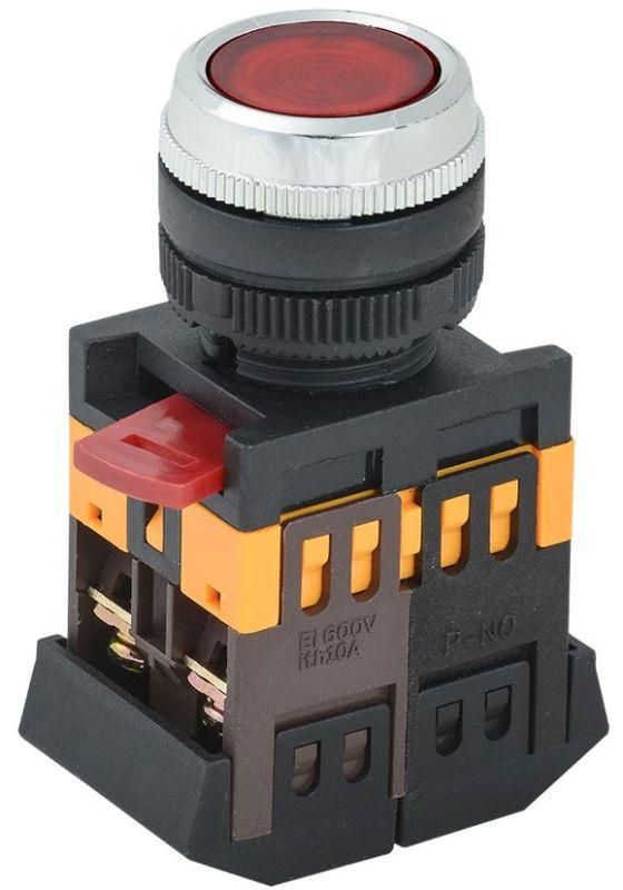 кнопка ablfs-22 d22мм 1з+1р 240в неон кр. iek bbt30-ablfs-k04 от магазина Штепсель и батарейка.