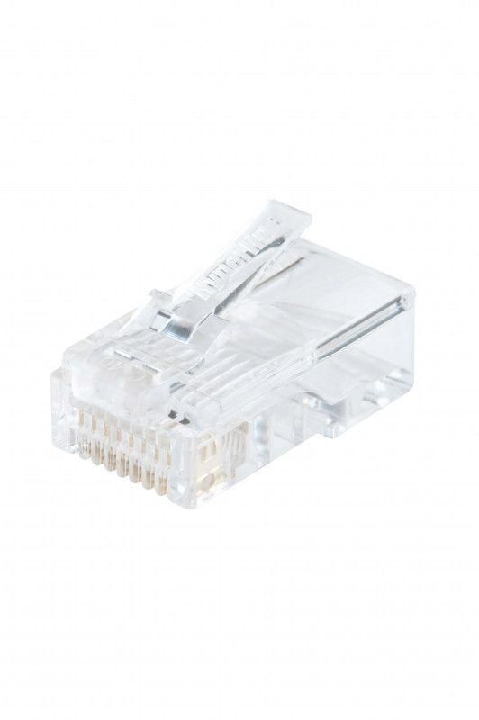 разъем rj45 8p8c кат.5e utp plug-8p8c-u-c5-100 для ож и мж кабеля hyperline 49377 от магазина Штепсель и батарейка.