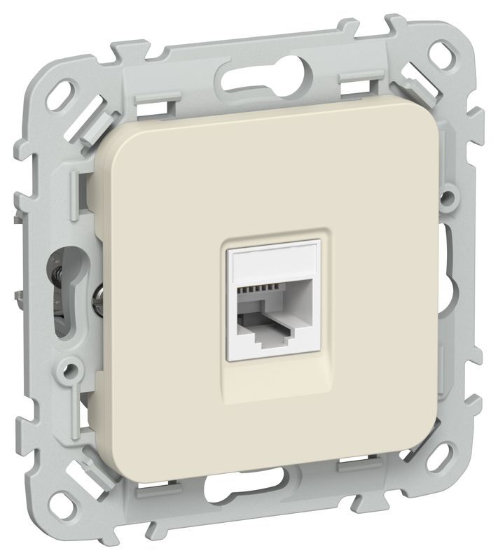 розетка компьютерная сп flite рк5е-1-0-флсл rj45 кат.5e utp механизм сливочный iek fi-k12-1-k86 от магазина Штепсель и батарейка.