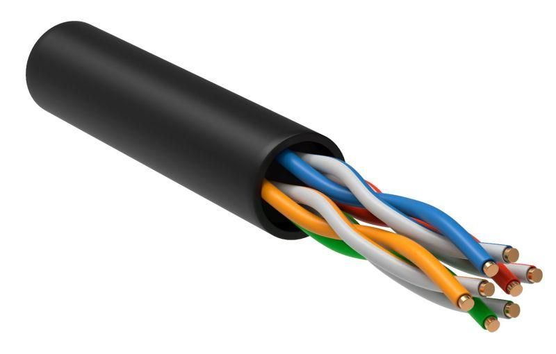 кабель витая пара u/utp кат.5e 4х2х24awg solid cu ldpe outdoor черн. (м) generica bc3-c5e04-139-305-g от магазина Штепсель и батарейка.