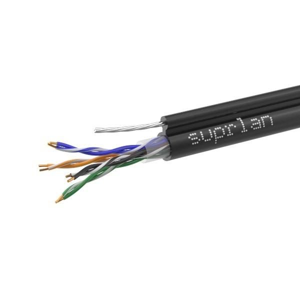 кабель витая пара u/utp кат.5e 4х2х0.51 24awg solid cu pe out. t-fg8 premium трос 305м (м) suprlan 01-0308-1 от магазина Штепсель и батарейка.