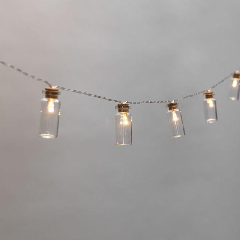 гирлянда светодиодная "баночки" 1.5м 10led тепл. бел. 0.1вт ip20 провод пвх прозр. элементы питания 2хaa (не в компл.) neon-night 303-096 от магазина Штепсель и батарейка.