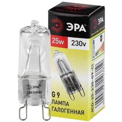 лампа галогенная g9-jcd-25-230v-cl 25вт капсула g9 230в эра c0027376 от магазина Штепсель и батарейка.
