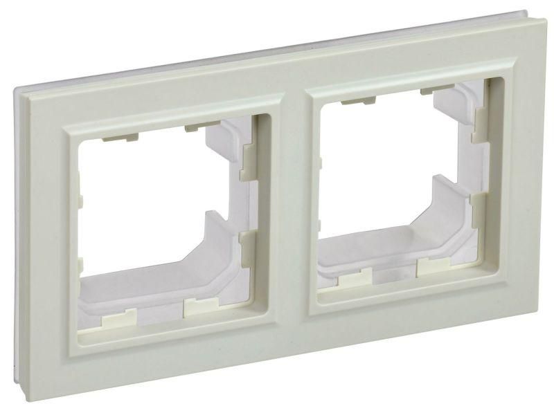 рамка 2-м ip44 brite ру-2-бркр-44 беж. iek br-m22-44-k10 от магазина Штепсель и батарейка.