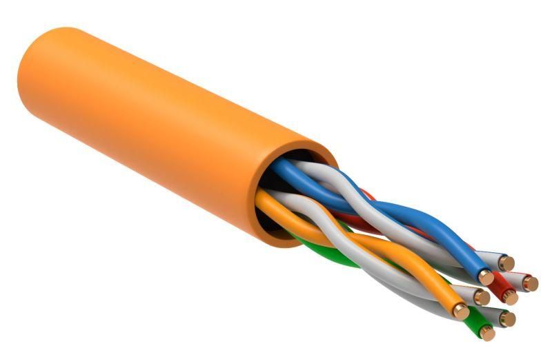 кабель витая пара u/utp кат.5e 4х2х24awg solid lszh нг(а)-hf оранж. (305м) (м) itk lc1-c5e04-127 от магазина Штепсель и батарейка.