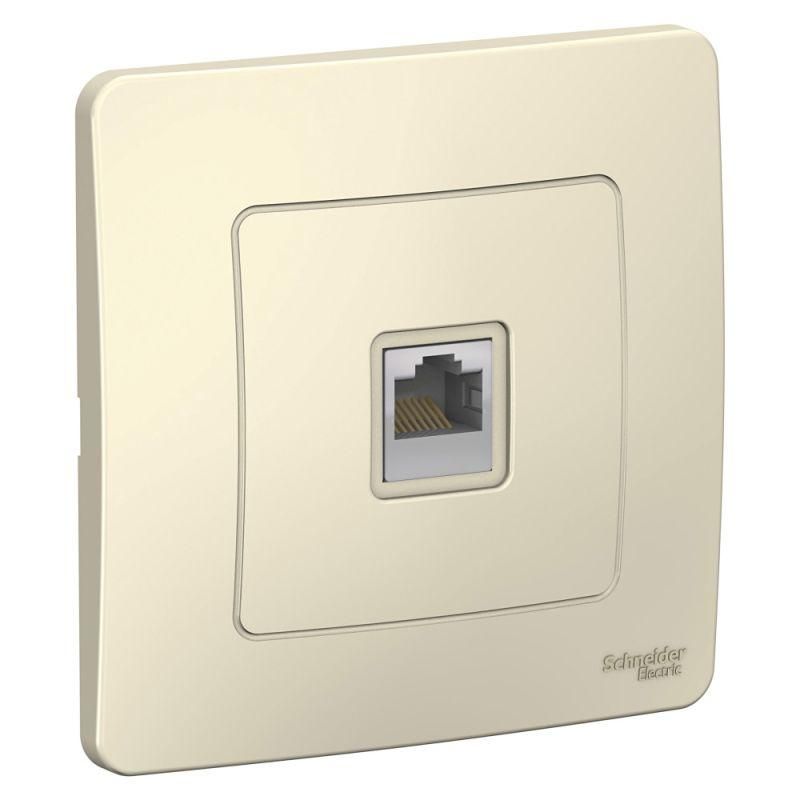 розетка компьютерная 1-м сп blanca rj45 кат.5e молочн. se blnis045002 от магазина Штепсель и батарейка.