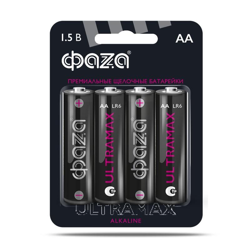 элемент питания алкалиновый aa/lr6 1.5в ultramax lr6um-b4 bl-4 (уп.4шт) фаzа 5043022 от магазина Штепсель и батарейка.