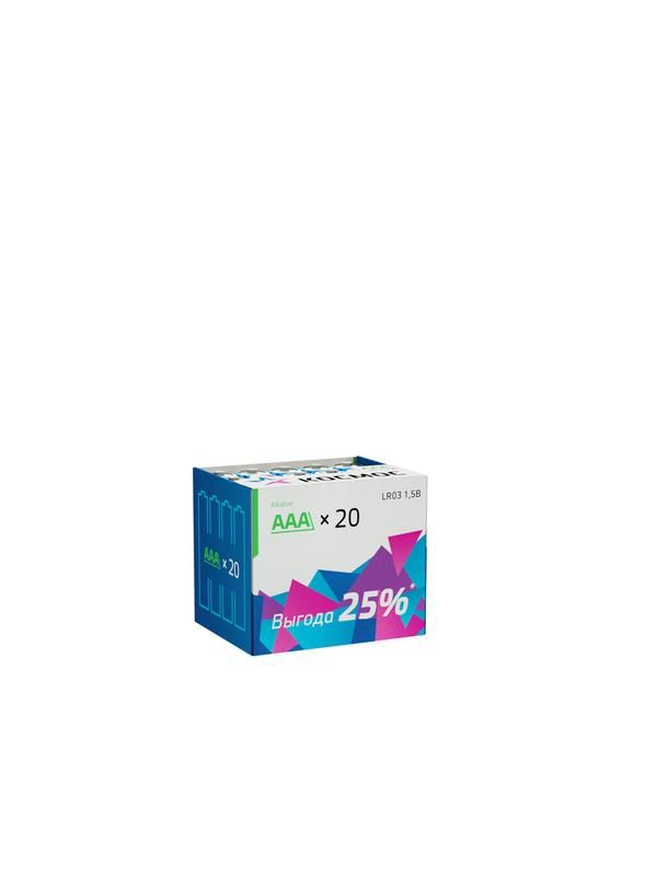 элемент питания алкалиновый aaa/lr03 (уп.20шт) космос koclr0320box от магазина Штепсель и батарейка.