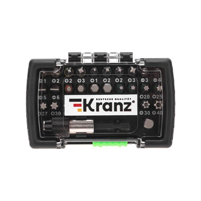 набор бит с магнитным держателем пластиковый кейс 32 шт kranz kr-92-0464 от магазина Штепсель и батарейка.