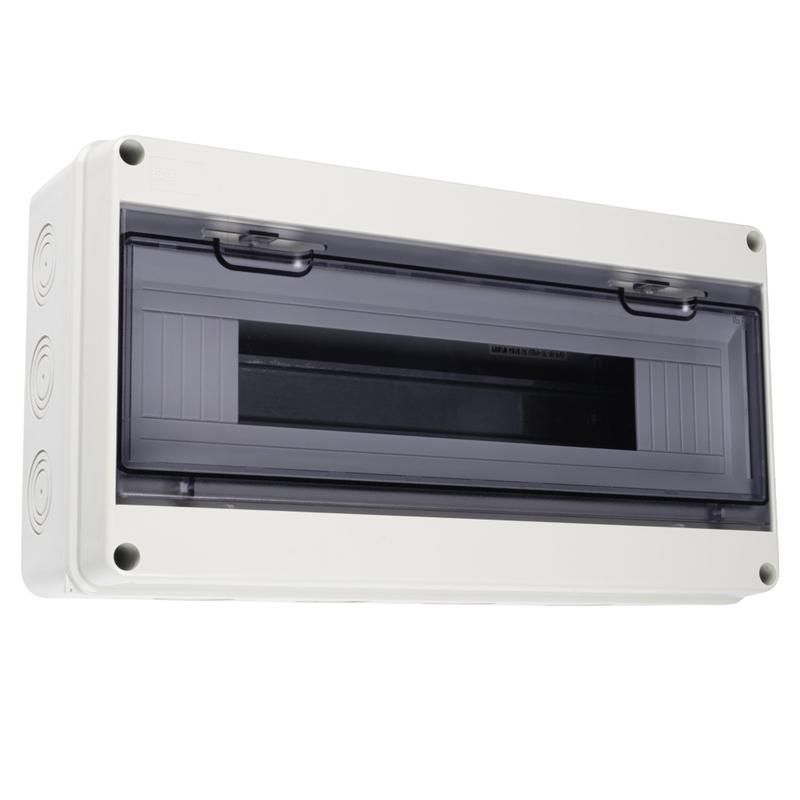 бокс модульный накладной pdb/w 4018 gr (щрн-пг-18) ip65 пластик. pro jazzway 5072121 от магазина Штепсель и батарейка.